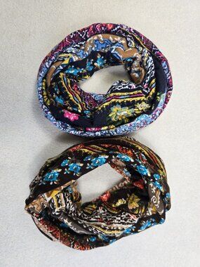 Boho Headband Headwrap Floral Pattern Hippie TWO